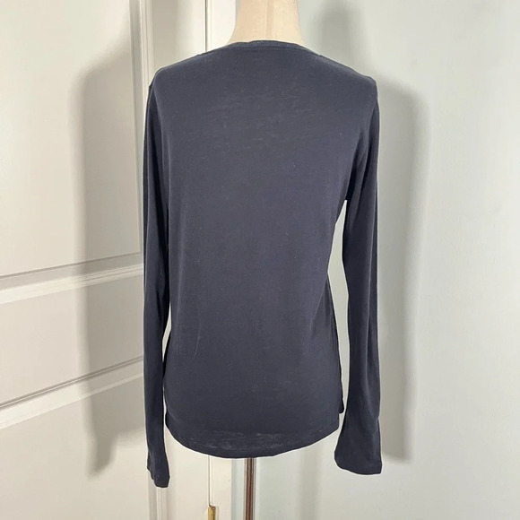 Majestic Filatures Metallic Long-Sleeve V-Neck Tee size 2 - Picture 9 of 10